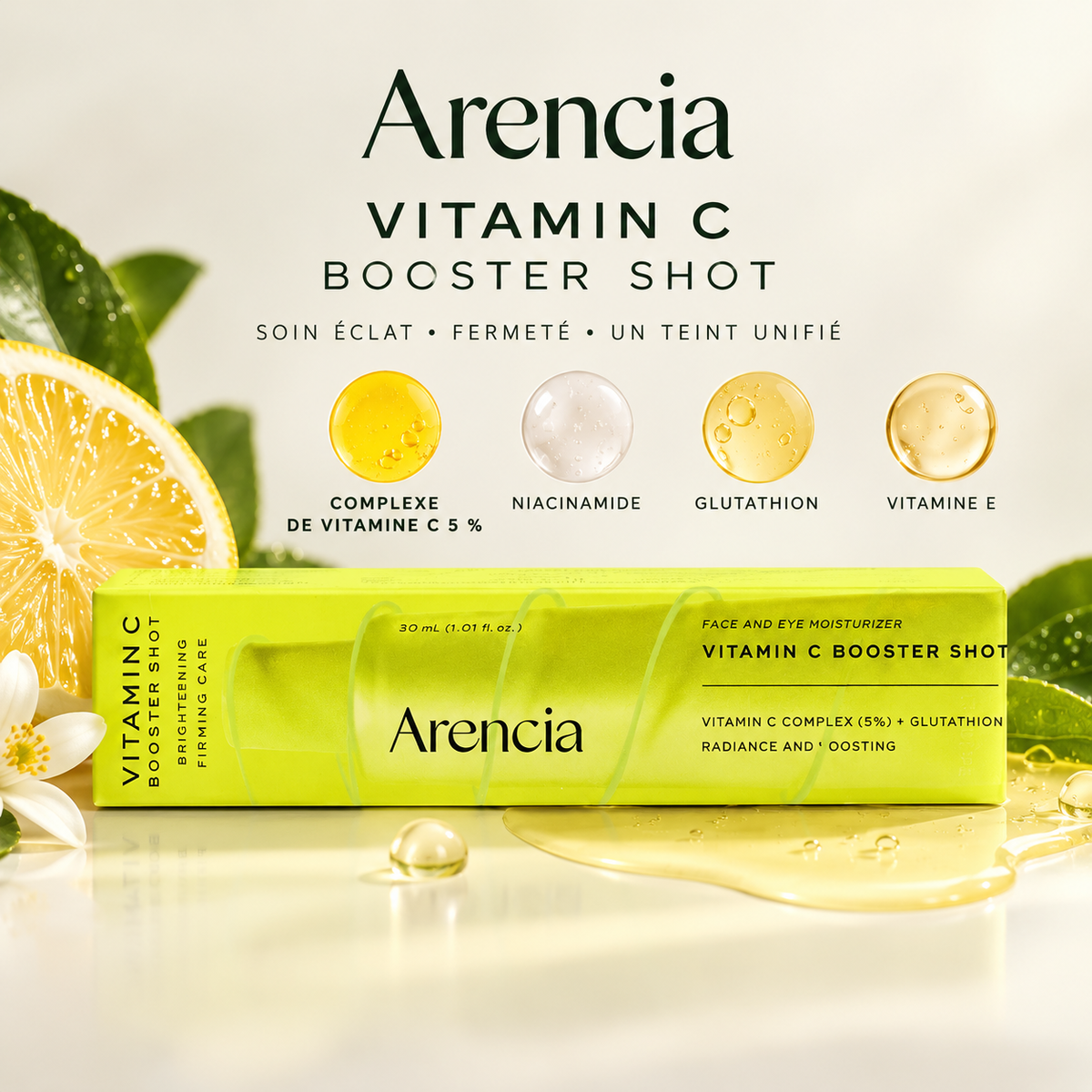 Arencia Vitamin C Booster Shot – Soin éclat à la vitamine C, 30 ml