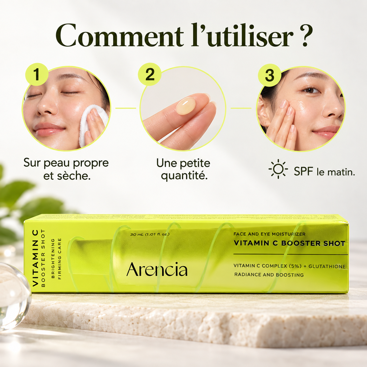 Arencia Vitamin C Booster Shot – Soin éclat à la vitamine C, 30 ml